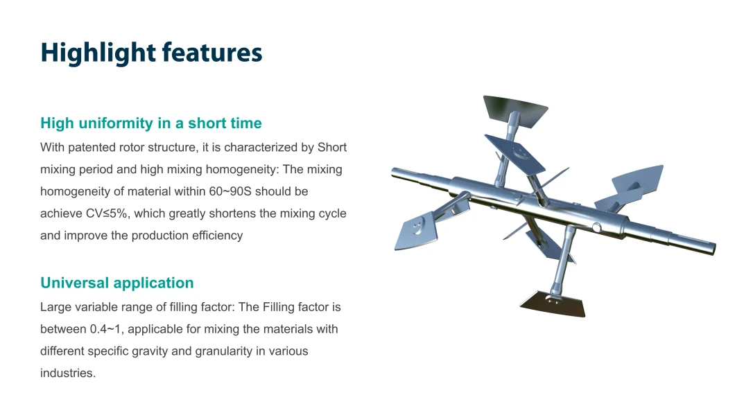 Gear Drive Horizontal Paddle Chicken and Poultry Animal Feed Batch Mixer with High Mixing Uniformity and Low Residue